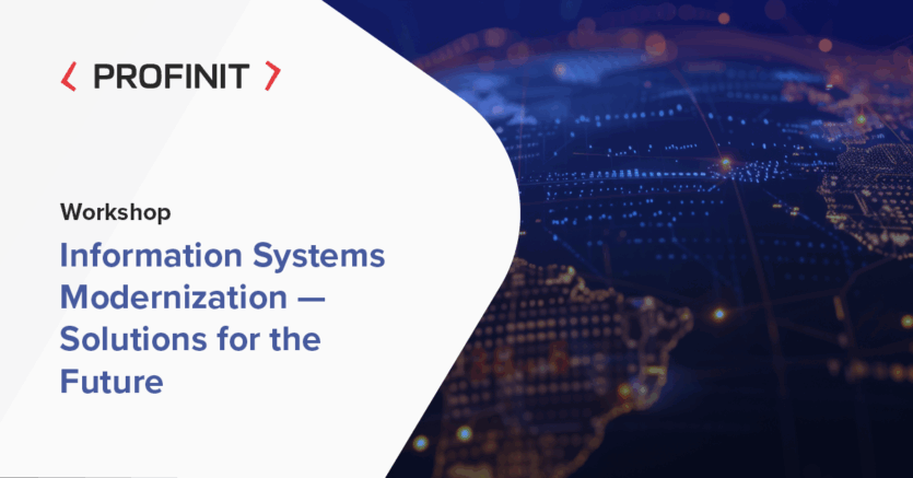 Graphic for a workshop - Information Systems Modernization - Solutions for the future