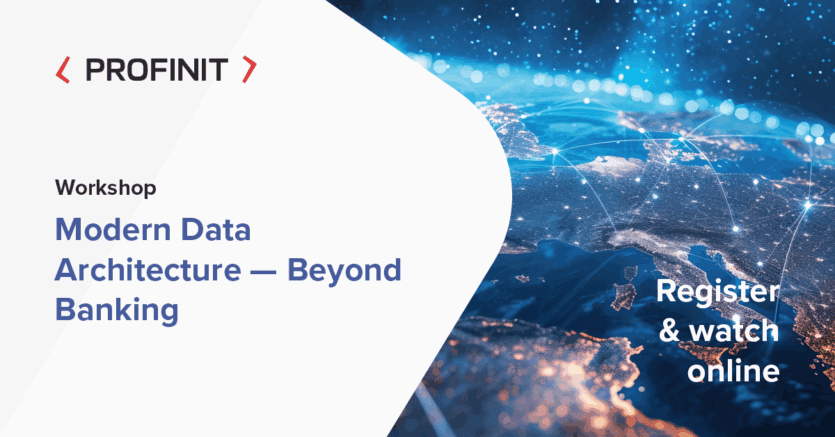 Promotional graphic for a workshop - Modern Data Architecture — Beyond Banking,